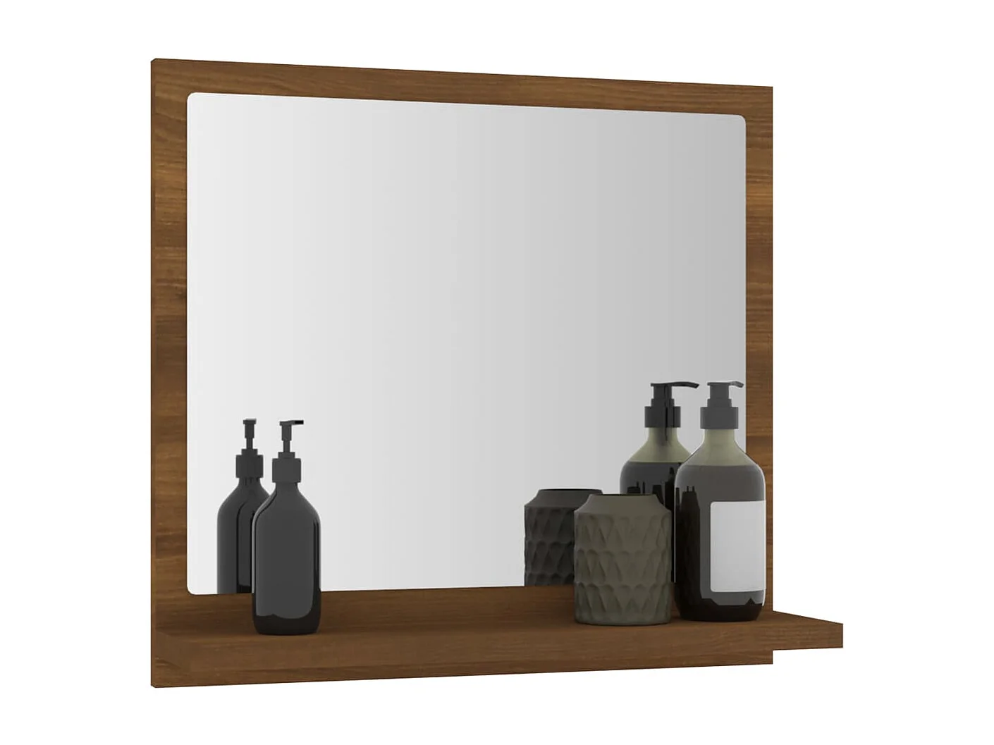 Espelho WC 40x10,5x37 cm derivados de madeira carvalho castanho