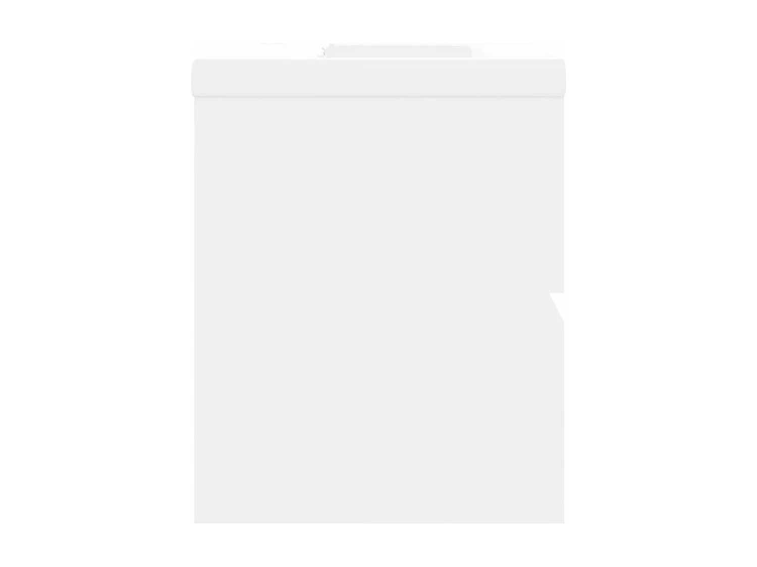 Waschbeckenunterschrank mit Einbaubecken Weiß Holzwerkstoff