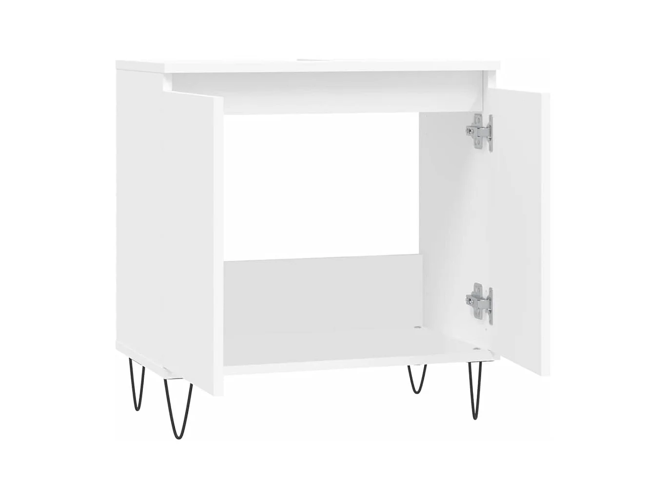 Armoire de salle de bain blanc 58x33x60 cm bois d'ingénierie