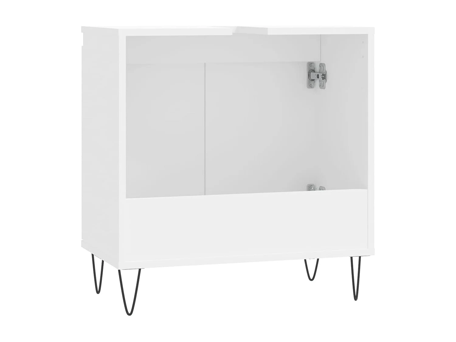 Armoire de salle de bain blanc 58x33x60 cm bois d'ingénierie
