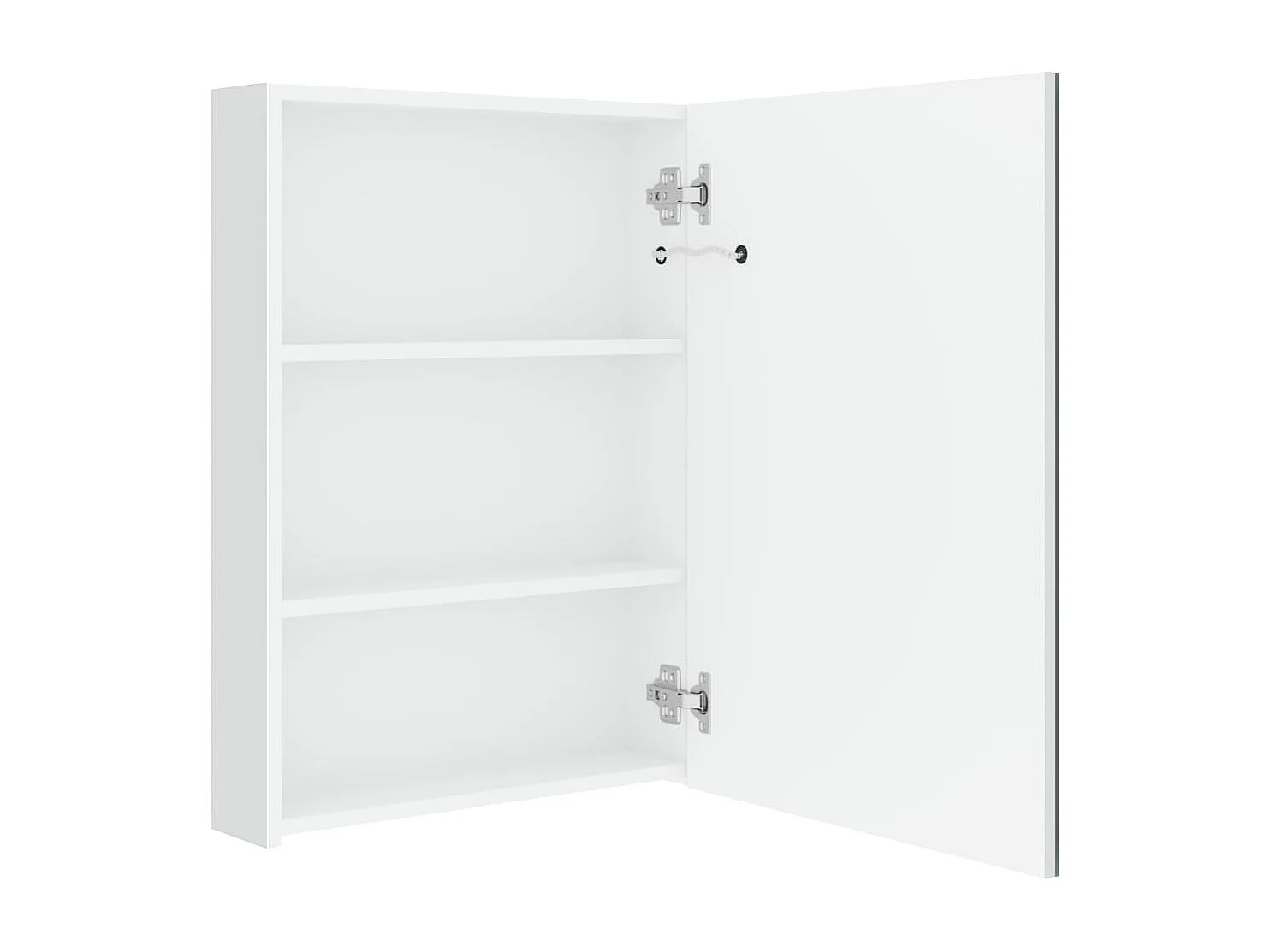 LED-Spiegelschrank fürs Bad Glänzend Weiß 50x13x70 cm