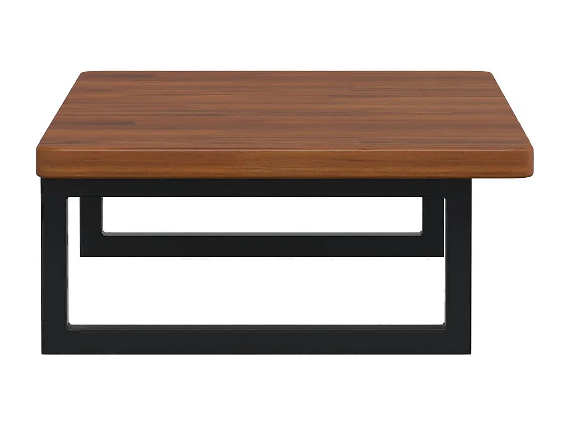 Étagère de vasque murale acier et bois de chêne massif