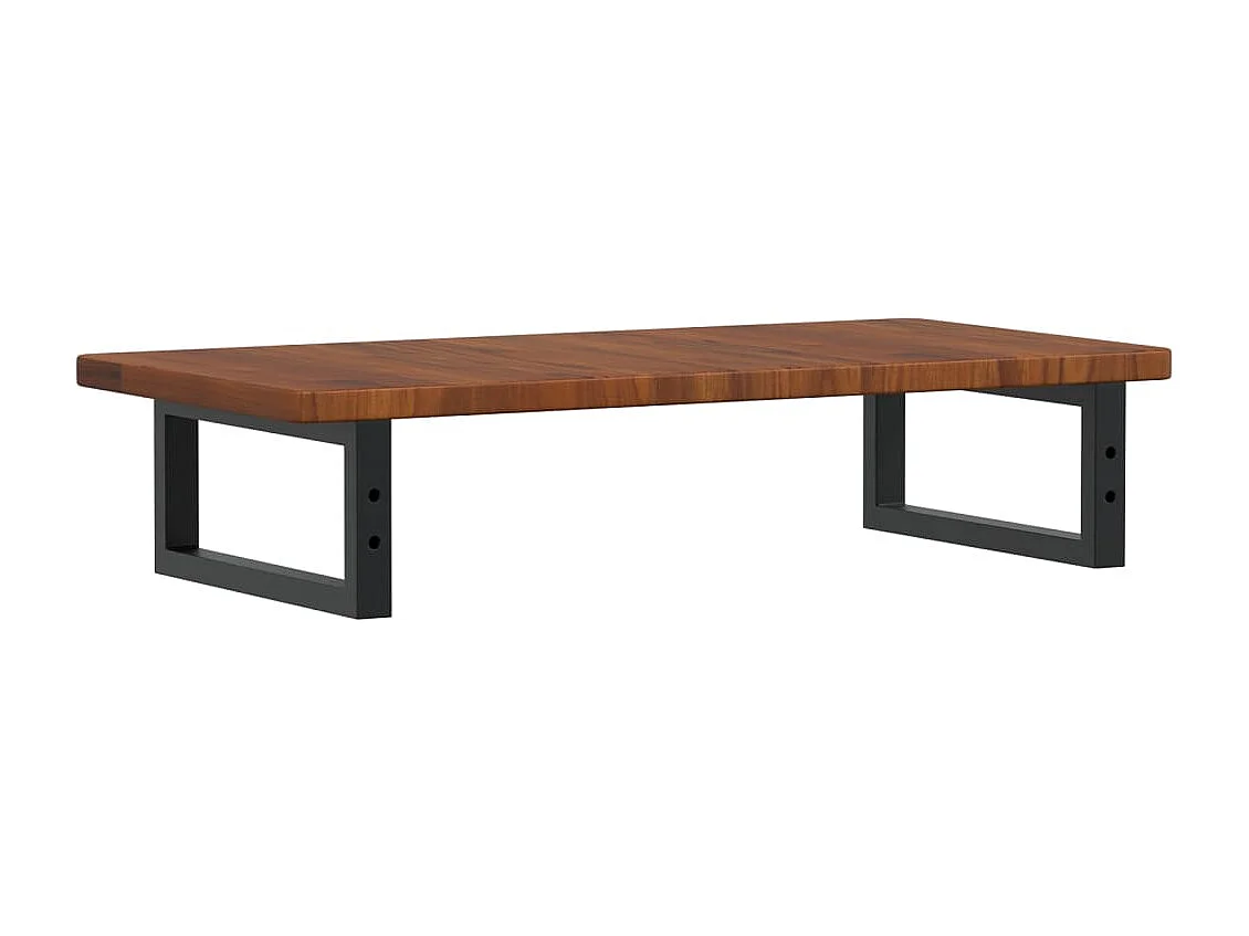 Étagère de vasque murale acier et bois de chêne massif