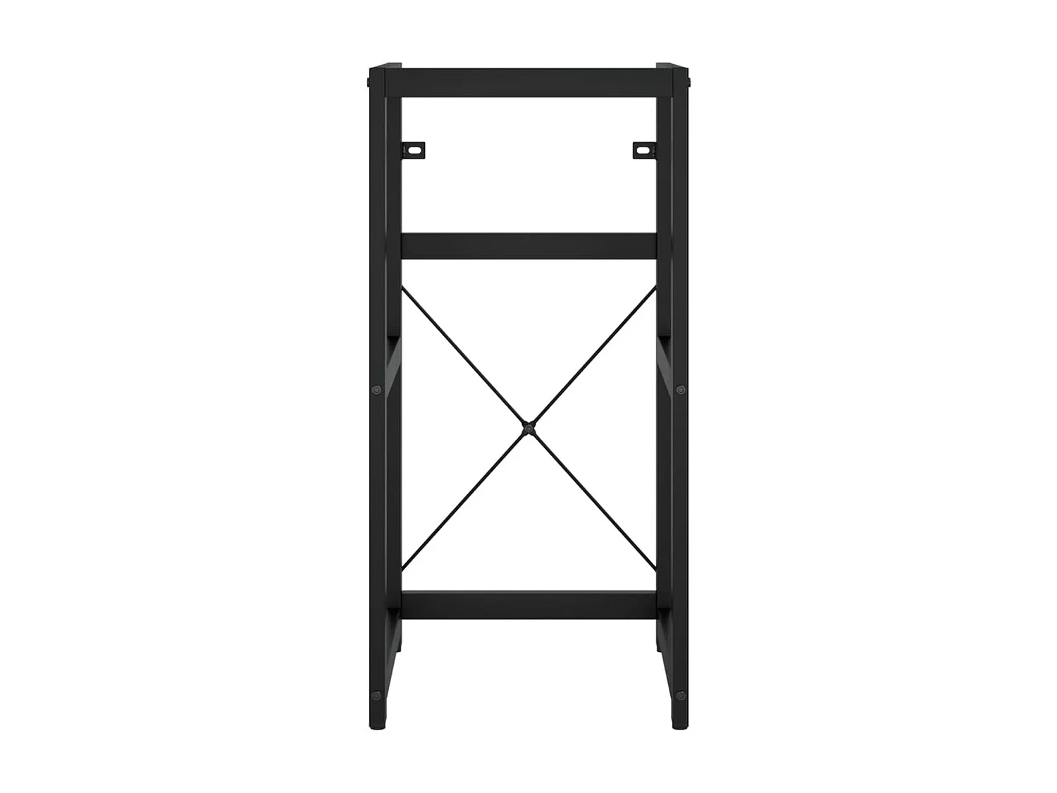 Cadre de lavabo de salle de bain Noir 40x38x83 cm Fer