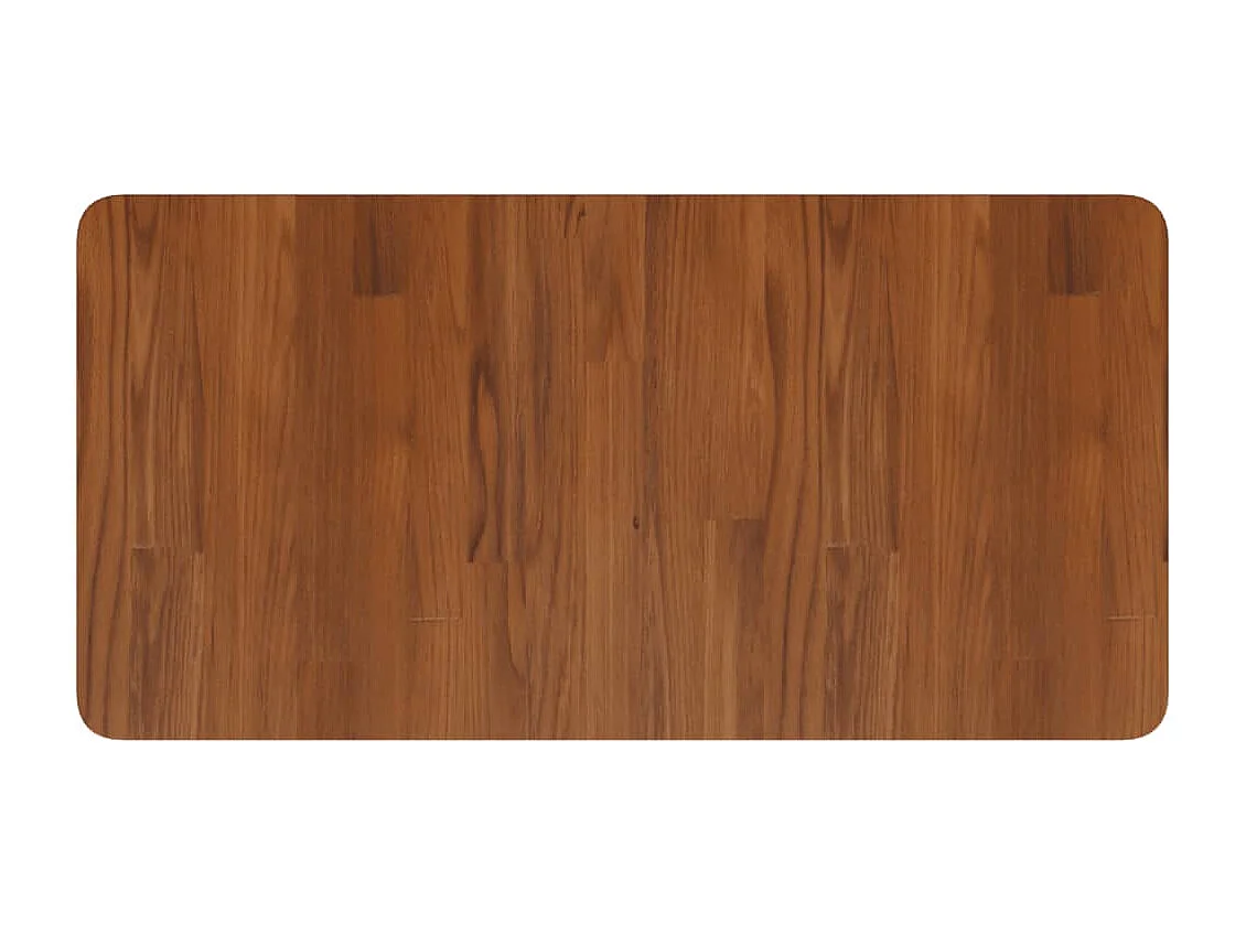 Étagère de vasque murale acier et bois de chêne massif