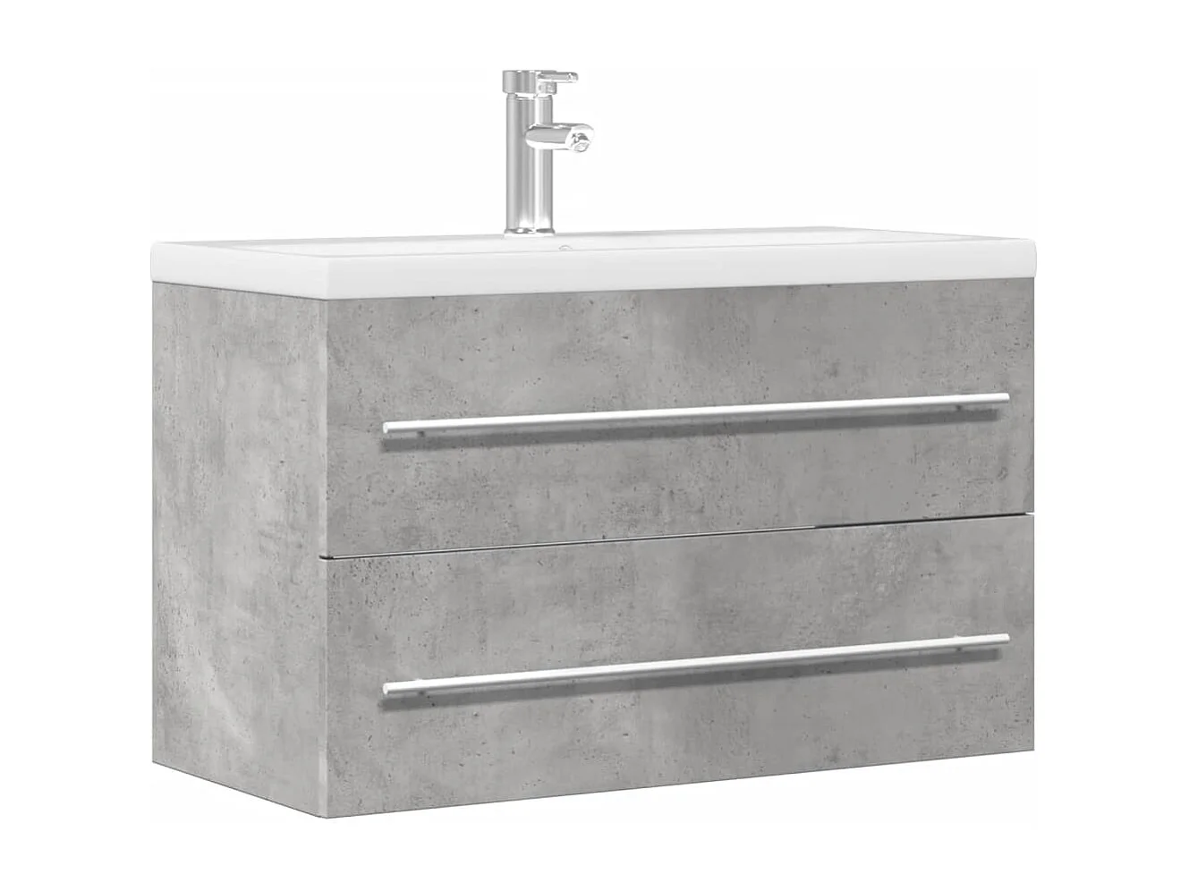 Mobile lavabo artigianale in rovere 80x38,5x48 cm in MDF