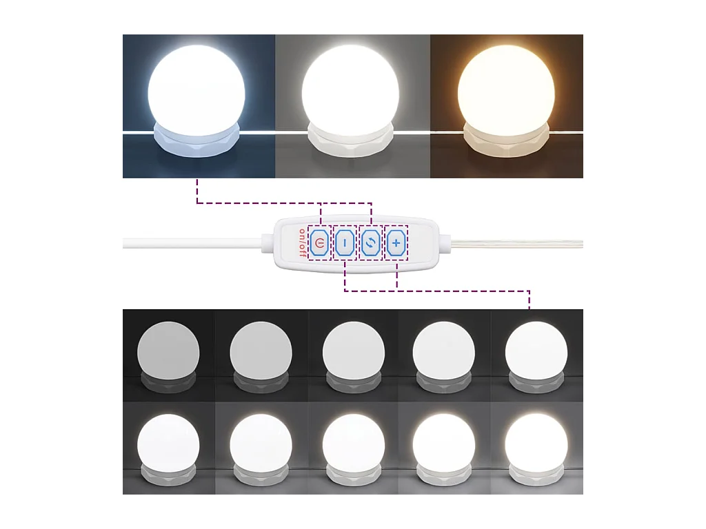 Spiegelkast met LED-verlichting 76x15x55 cm gerookt eikenkleur