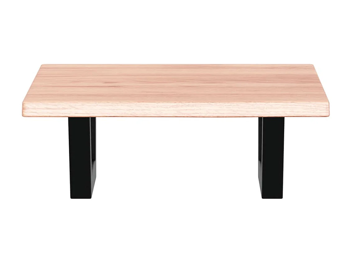 Waschtischplatte mit Halterung Stahl und Massivholz Eiche