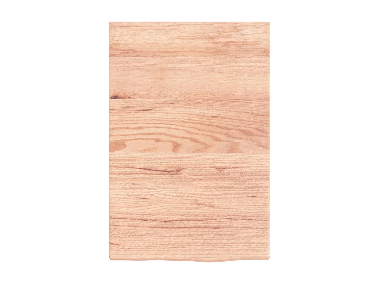 Waschtischplatte mit Halterung Stahl und Massivholz Eiche