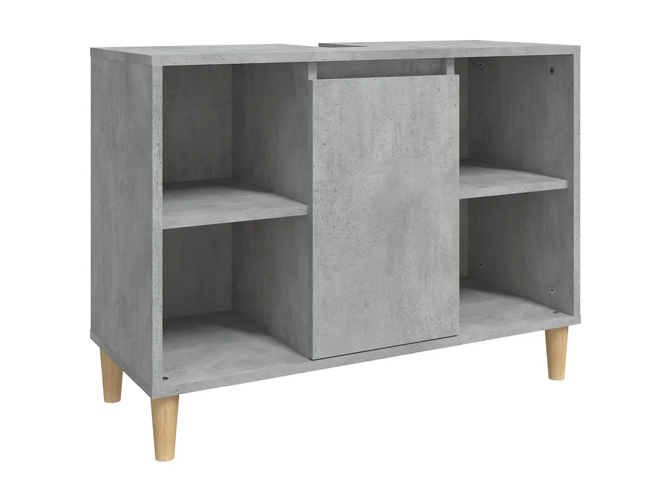 Meuble d'évier gris béton 80x33x60 cm bois d'ingénierie