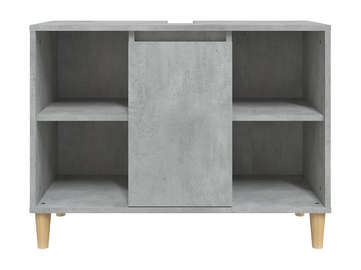 Meuble d'évier gris béton 80x33x60 cm bois d'ingénierie