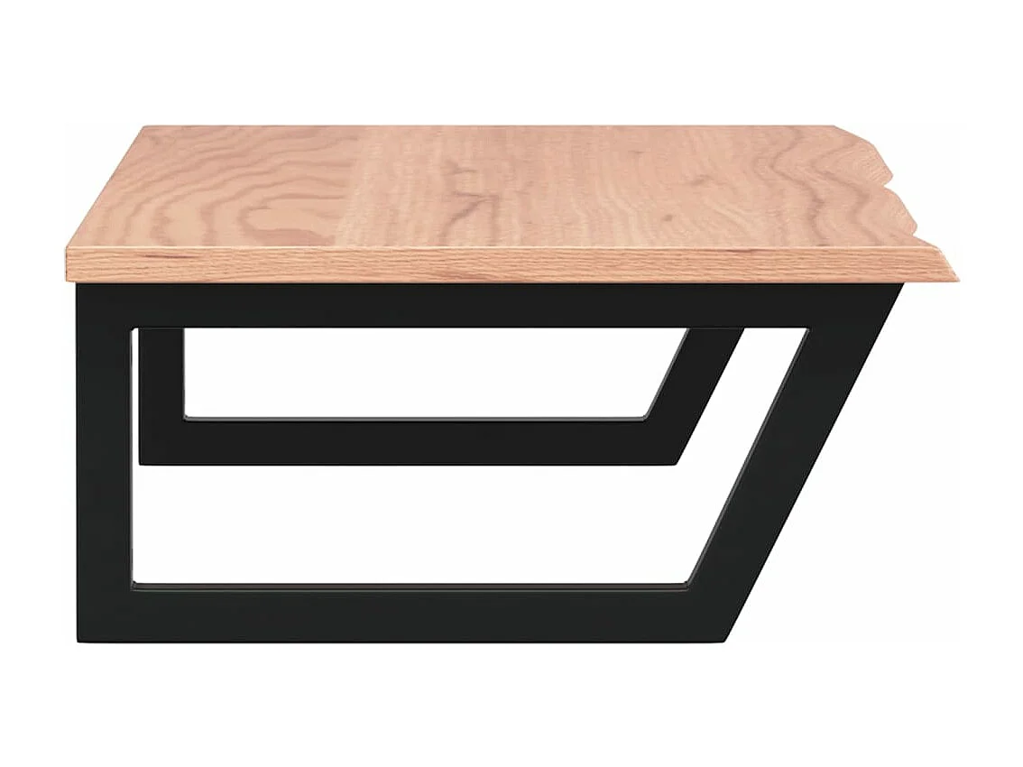 Étagère de vasque murale acier et bois de chêne massif