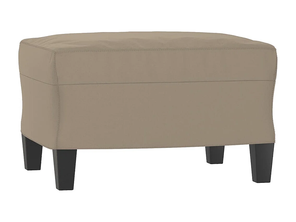 Sessel mit Hocker Taupe 60 cm Mikrofasergewebe
