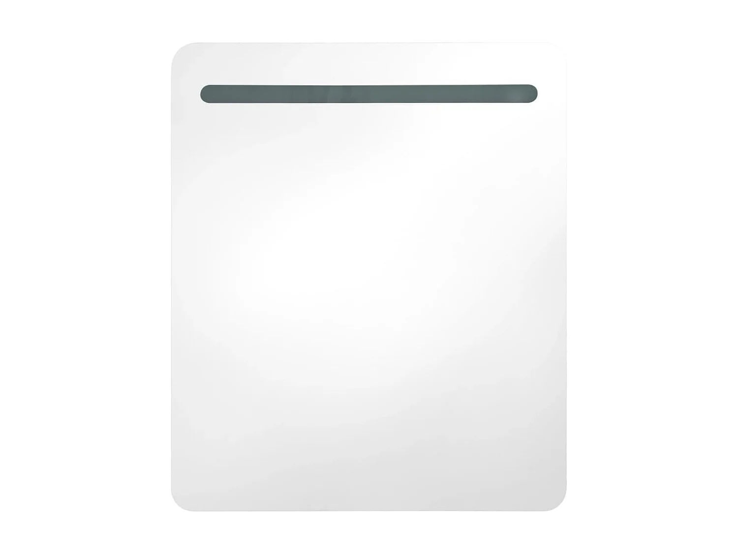 Mueble de baño con espejo LED 68x9x80 cm