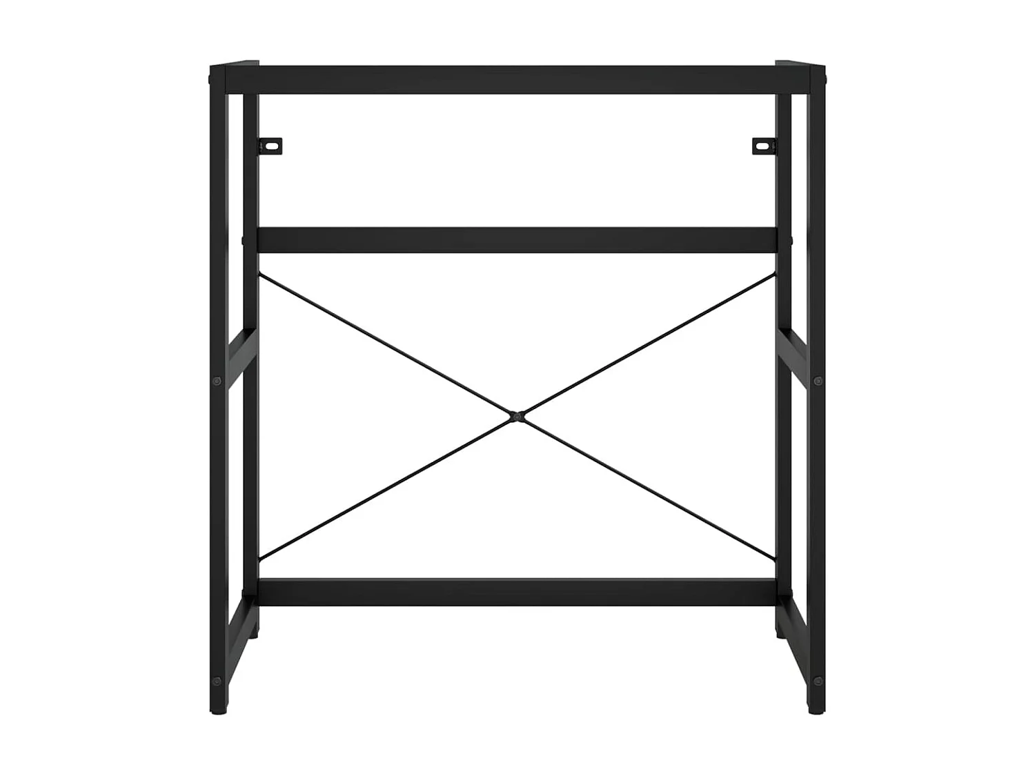 Cadre de lavabo de salle de bain vasque à encastrer Noir Fer