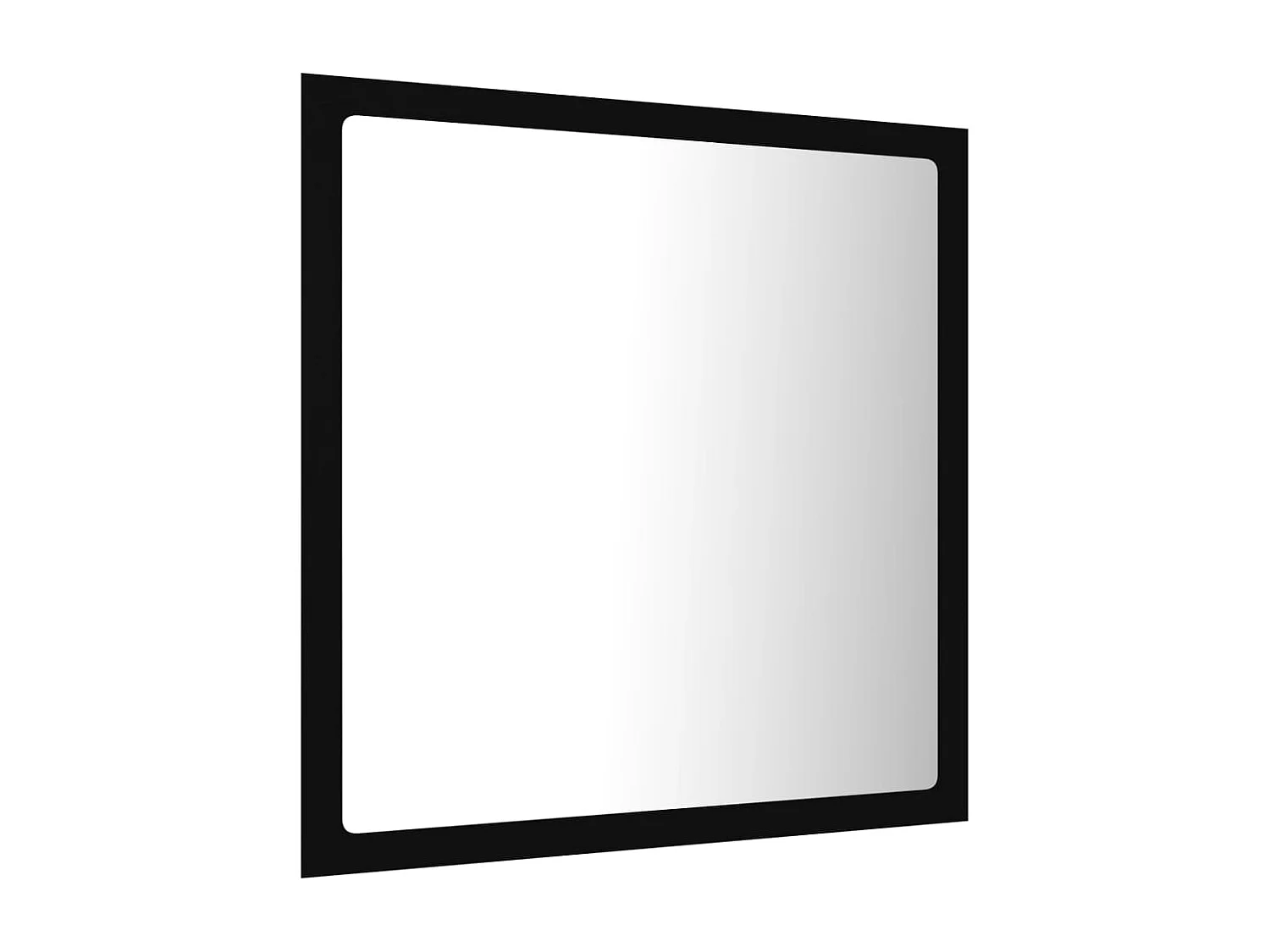 Specchio da Bagno a LED Nero 40x8,5x37 cm in Acrilico