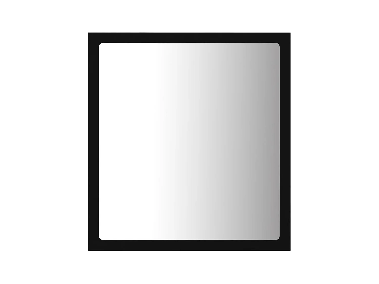 Miroir à LED de salle de bain Noir 40x8,5x37 cm Acrylique