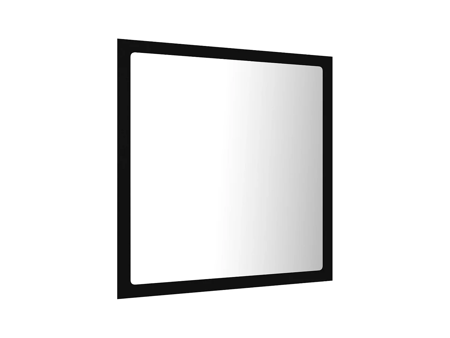 Miroir à LED de salle de bain Noir 40x8,5x37 cm Acrylique