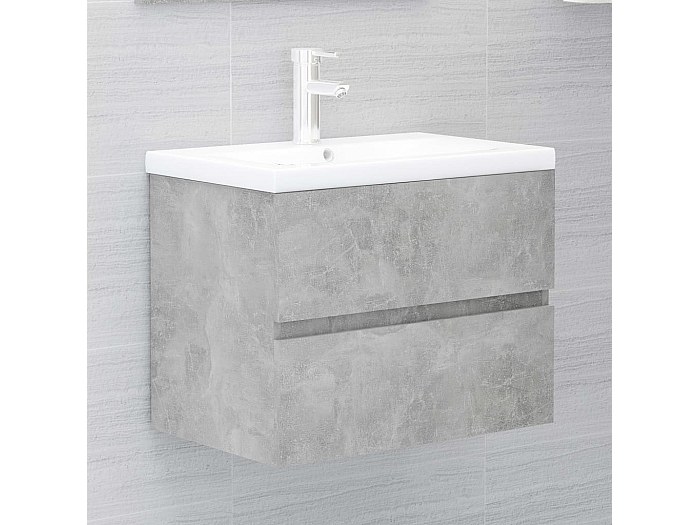 Mobile Lavatrice Grigio Cemento 64x24x190cm - Legno Multistrato, Vano 88.5cm, 25.8KG - Foto 2