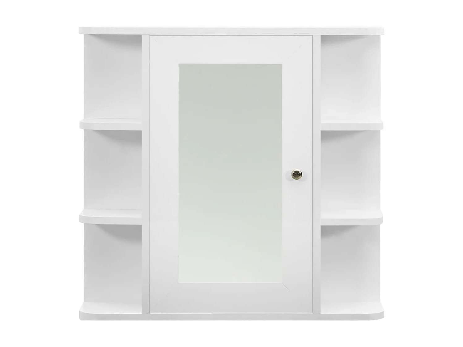 Armoire à miroir de salle de bain Blanc 66x17x63 cm MDF