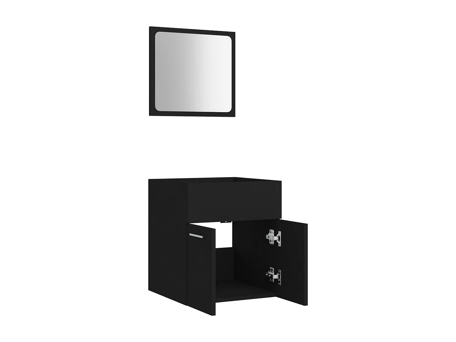 Ensemble de meubles de salle de bain 2 pcs Noir Aggloméré