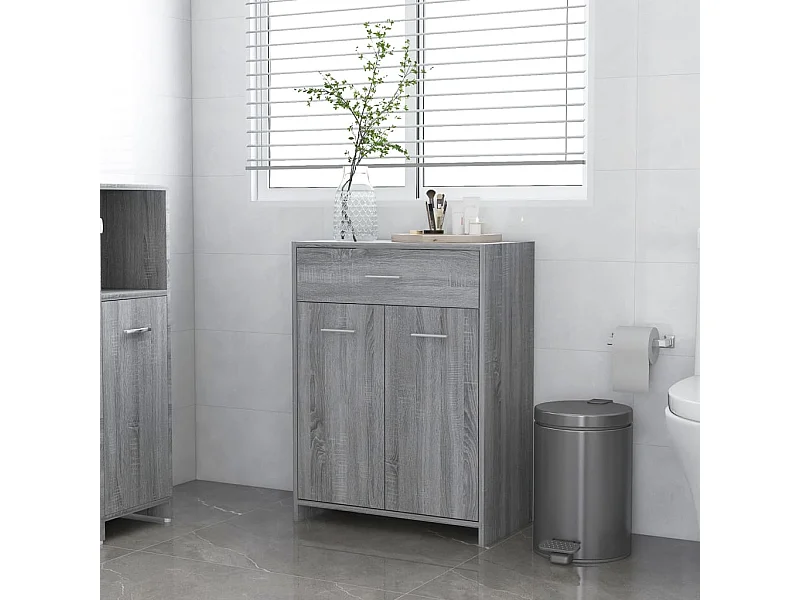 Armoire de bain Sonoma gris 60x33x80 cm Bois d'ingénierie