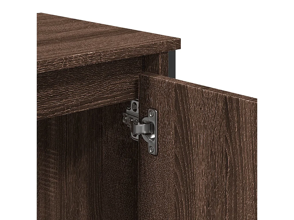 Armoire lavabo de salle de bain chêne marron 60x35x60 cm