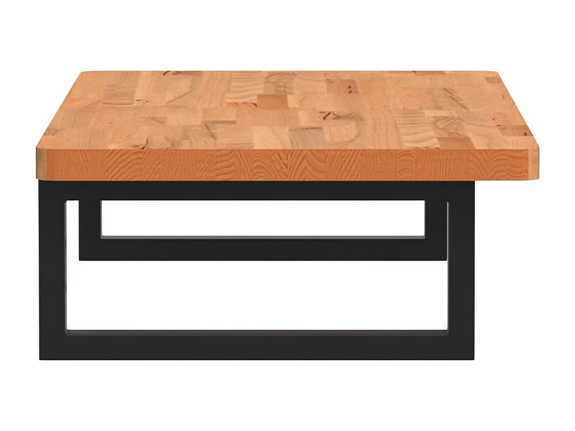 Waschbeckenregal Wandmontage Stahl und Massivholz Buche