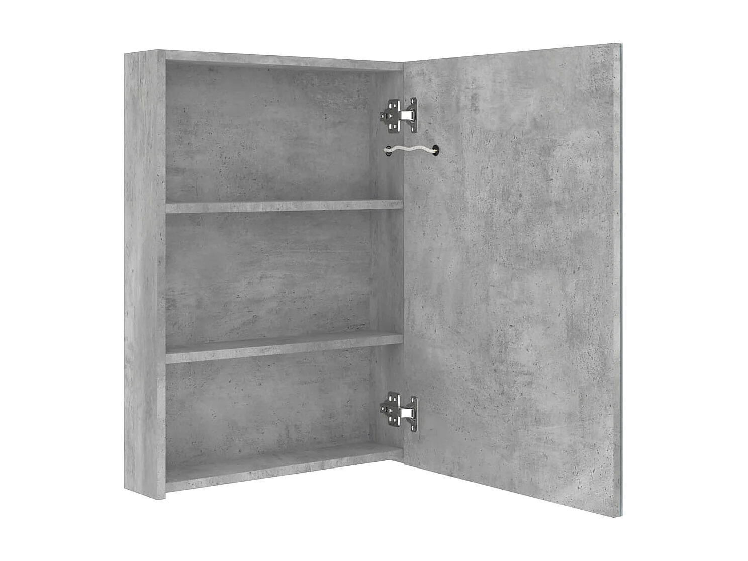 LED-Spiegelschrank fürs Bad Betongrau 50x13x70 cm