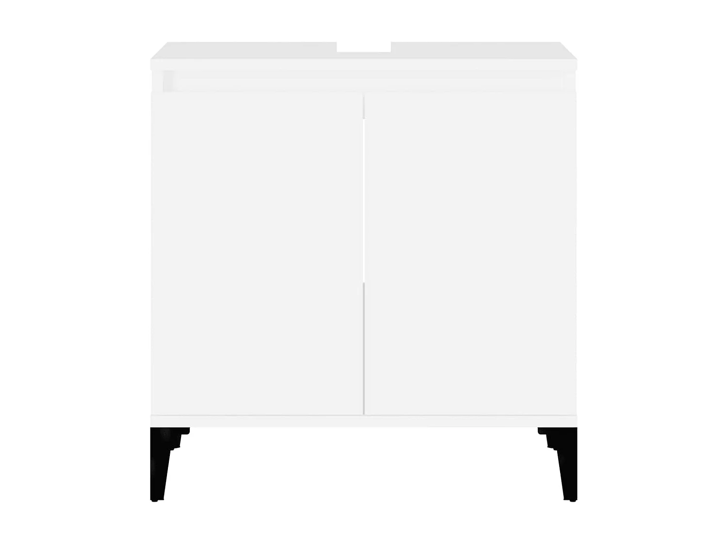 Armário de lavatório 58x33x60 cm derivados de madeira branco