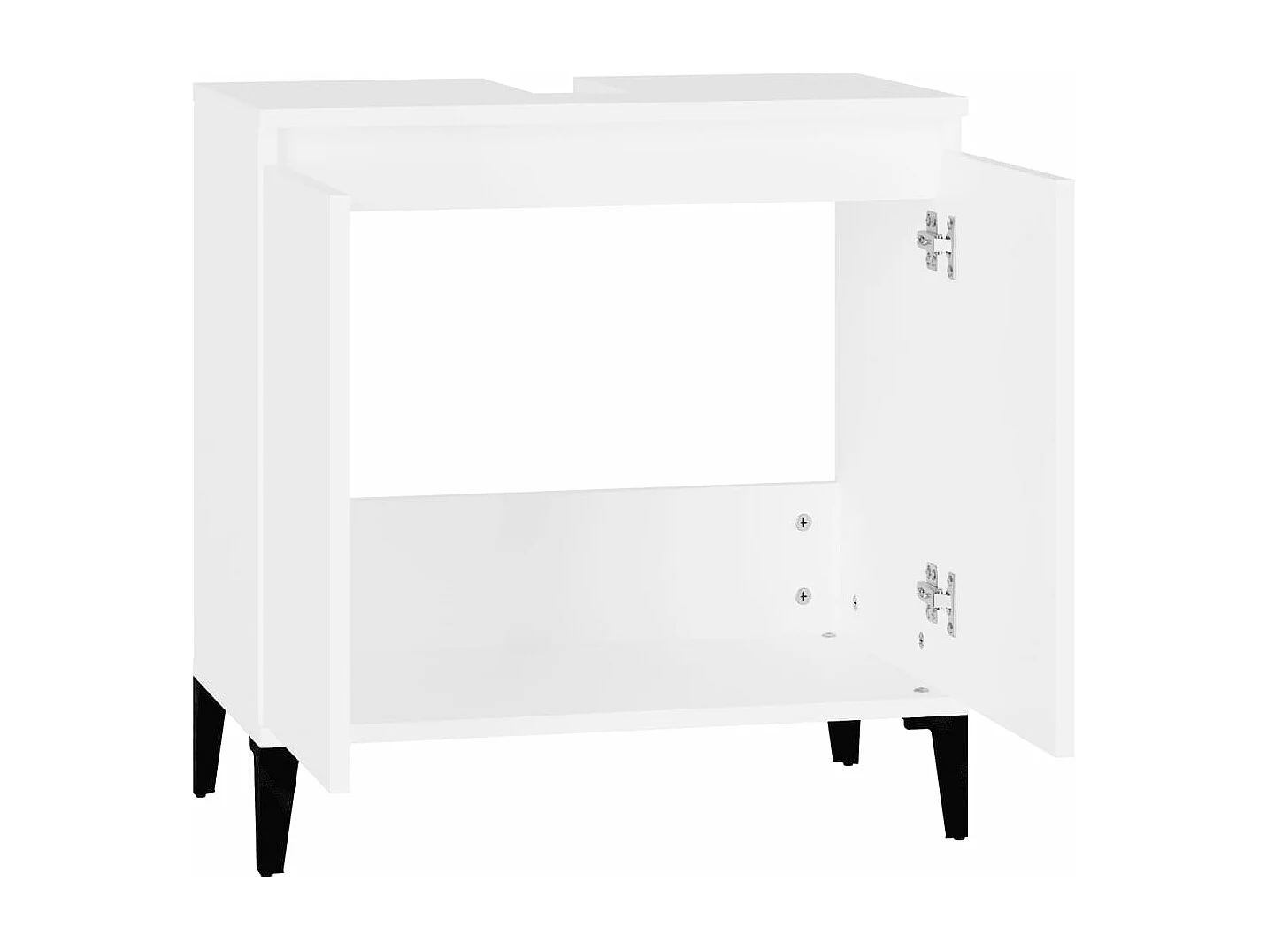 Meuble d'évier blanc 58x33x60 cm bois d'ingénierie