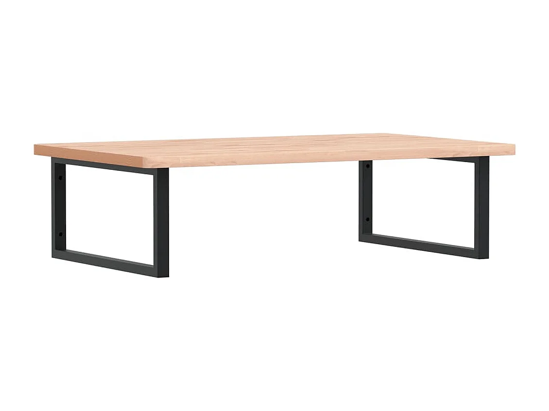 Étagère de vasque murale acier et bois massif de hêtre