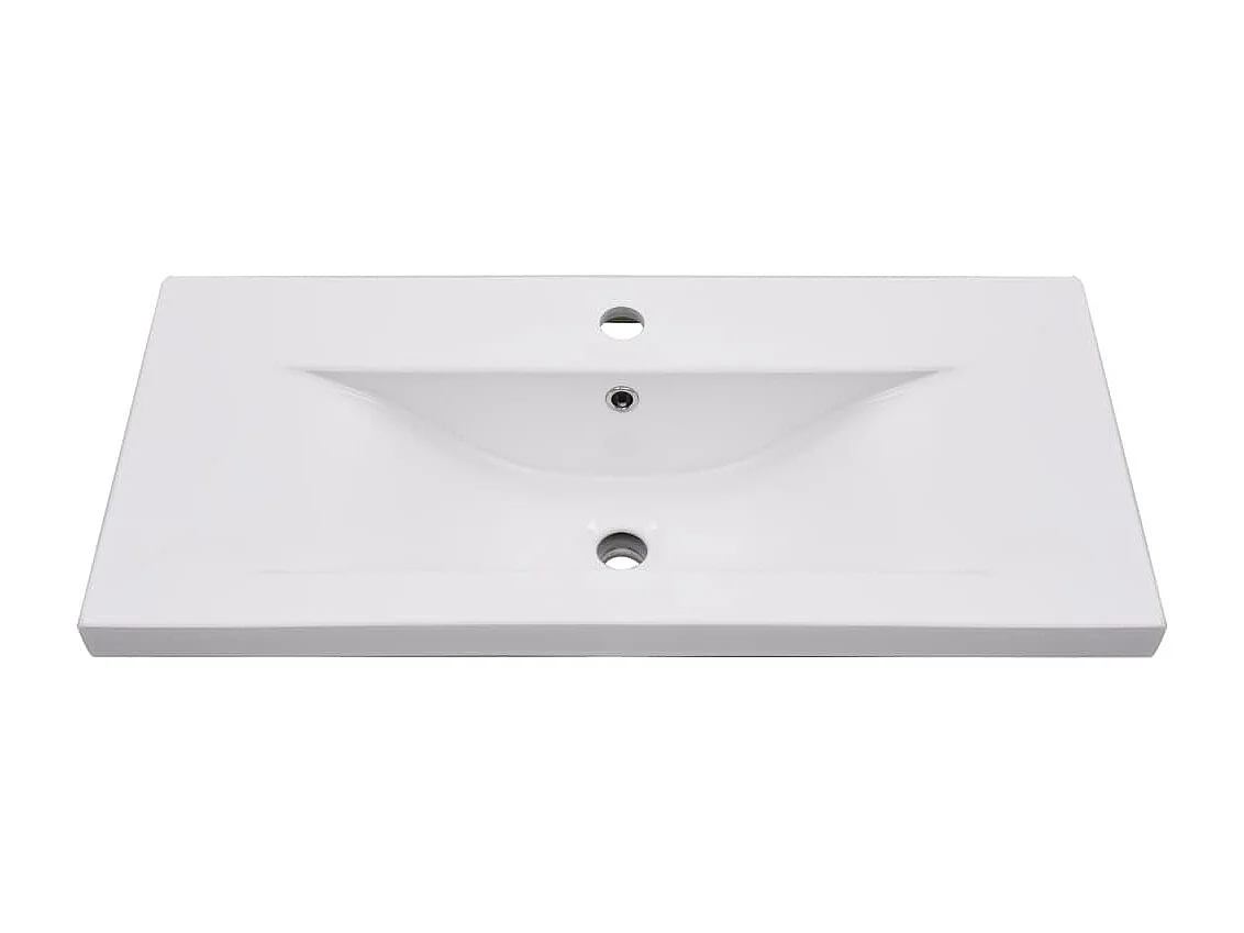 Armoire d'évier avec lavabo intégré Blanc Bois d'ingénierie