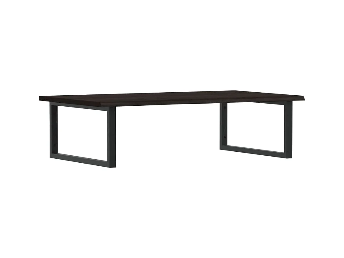 Waschtischplatte mit Halterung Stahl und Massivholz Eiche