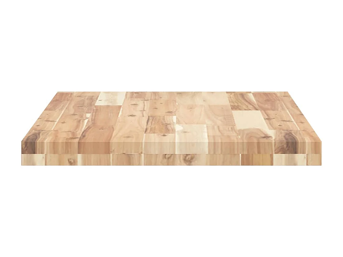 Piano da Bagno Non Trattato 80x50x4 cm Legno Massello di Acacia