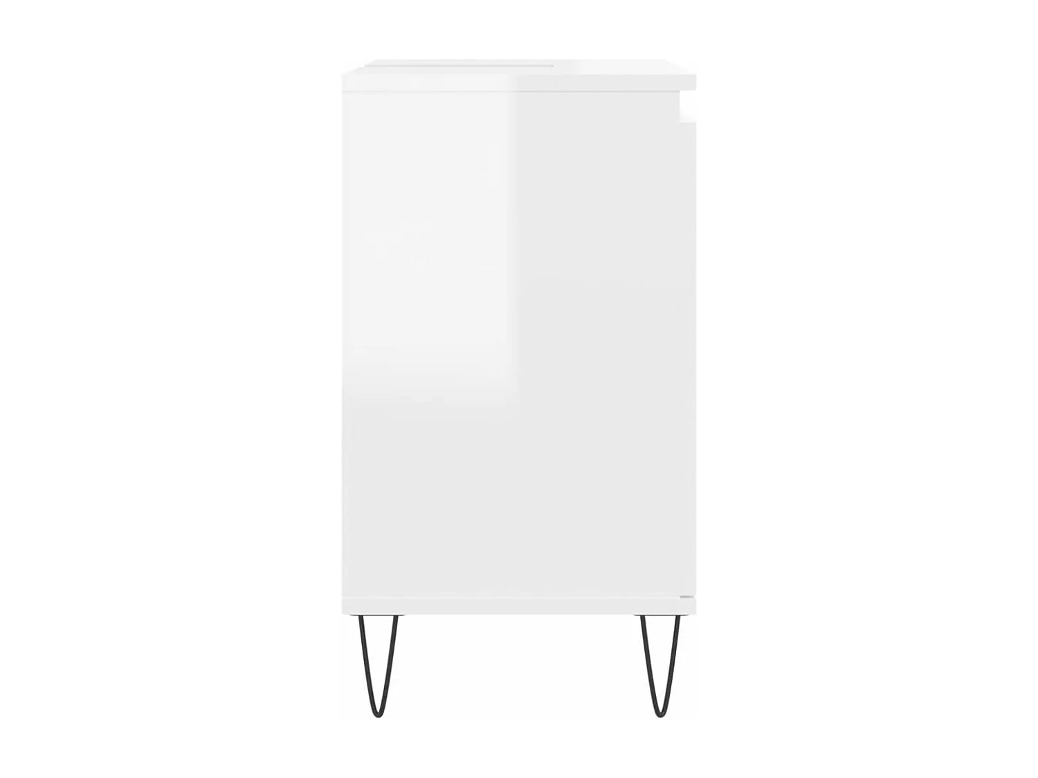 Armadietto Bagno Bianco Lucido 58x33x60cm in Legno Multistrato