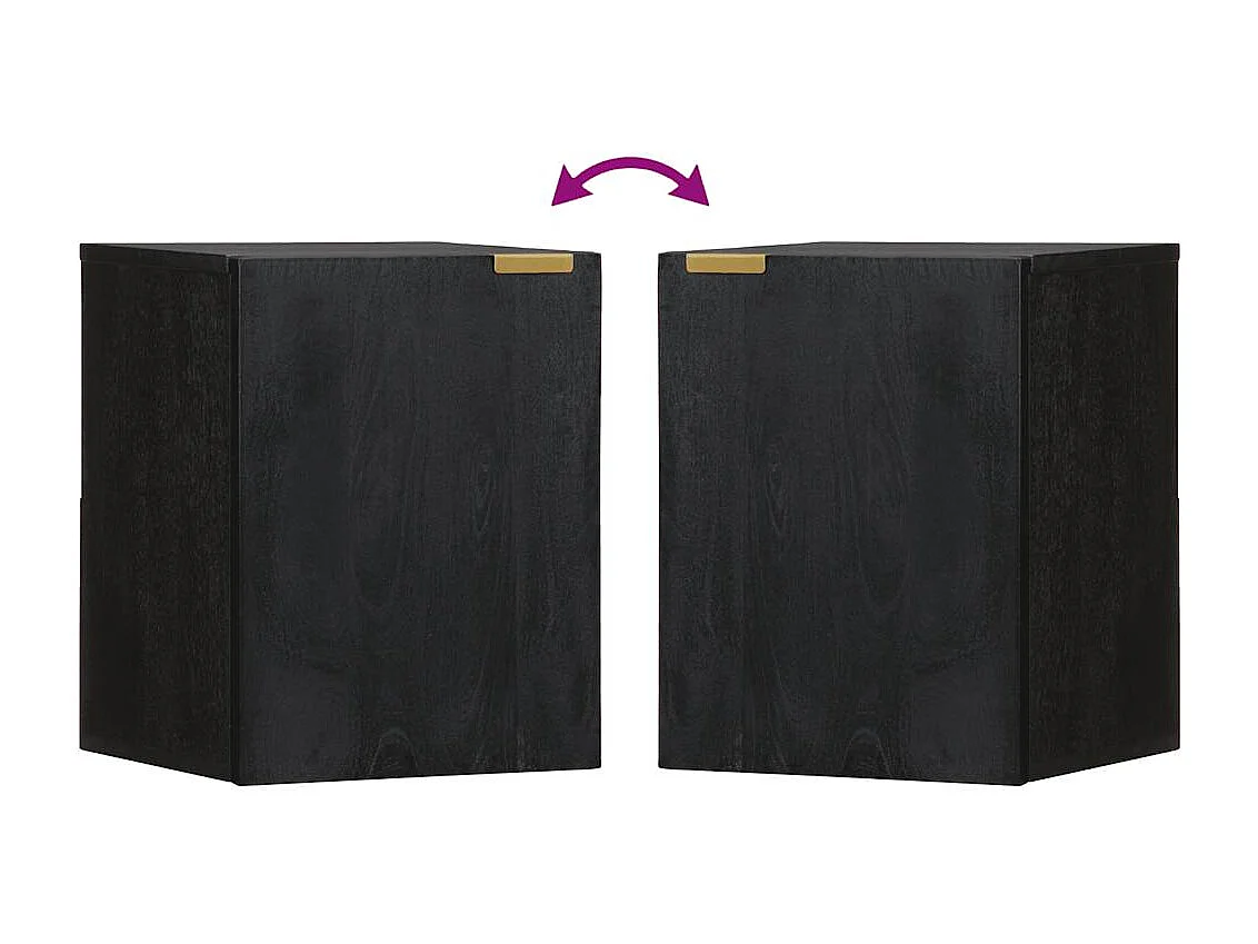 Armoire murale de salle de bain noir bois d'ingénierie