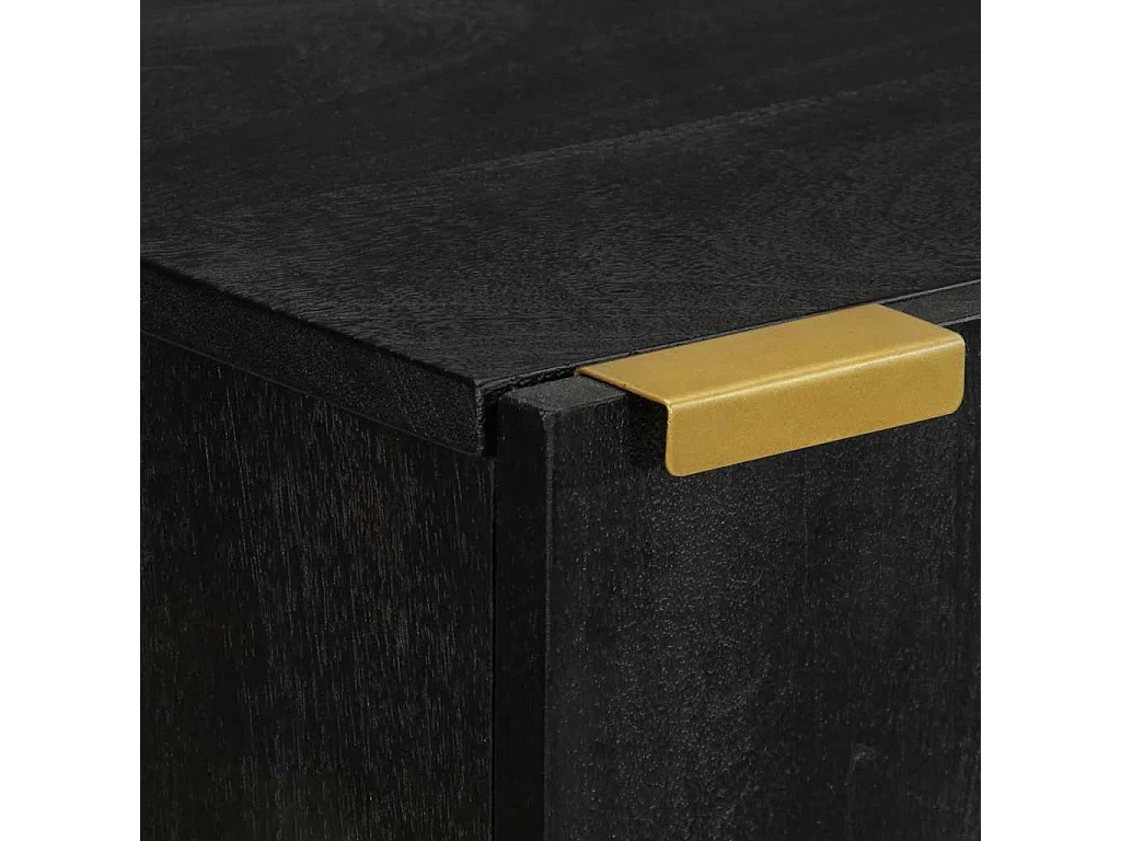 Armoire murale de salle de bain noir bois d'ingénierie