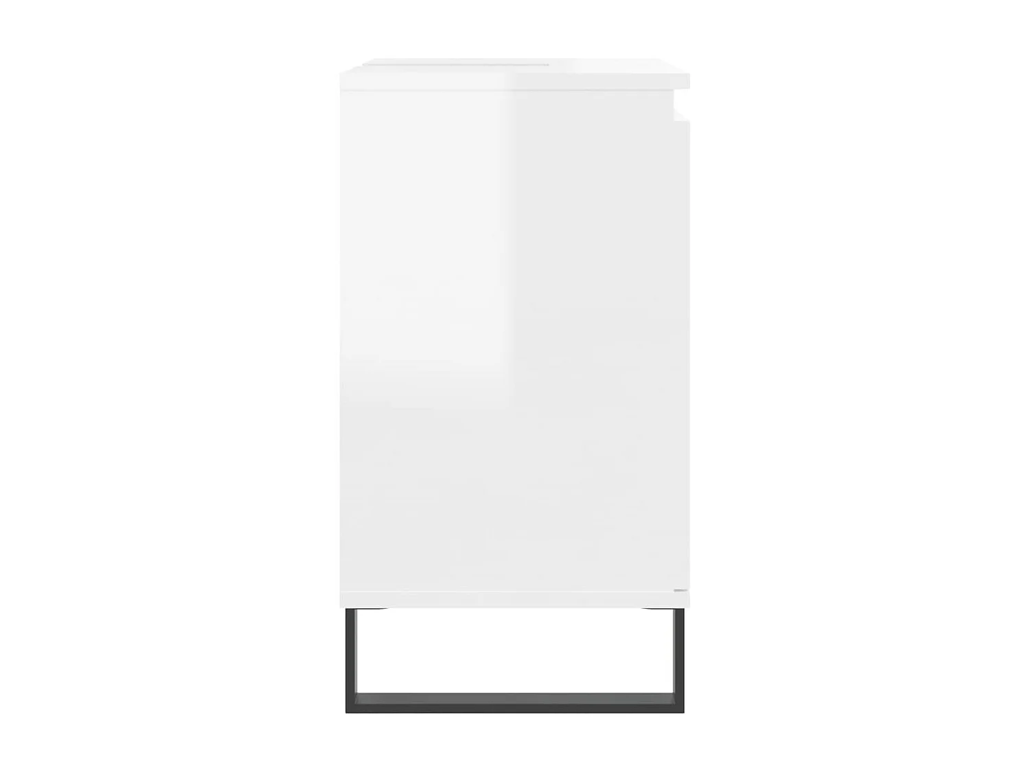 Armario de baño madera de ingeniería blanco brillo 58x33x60 cm