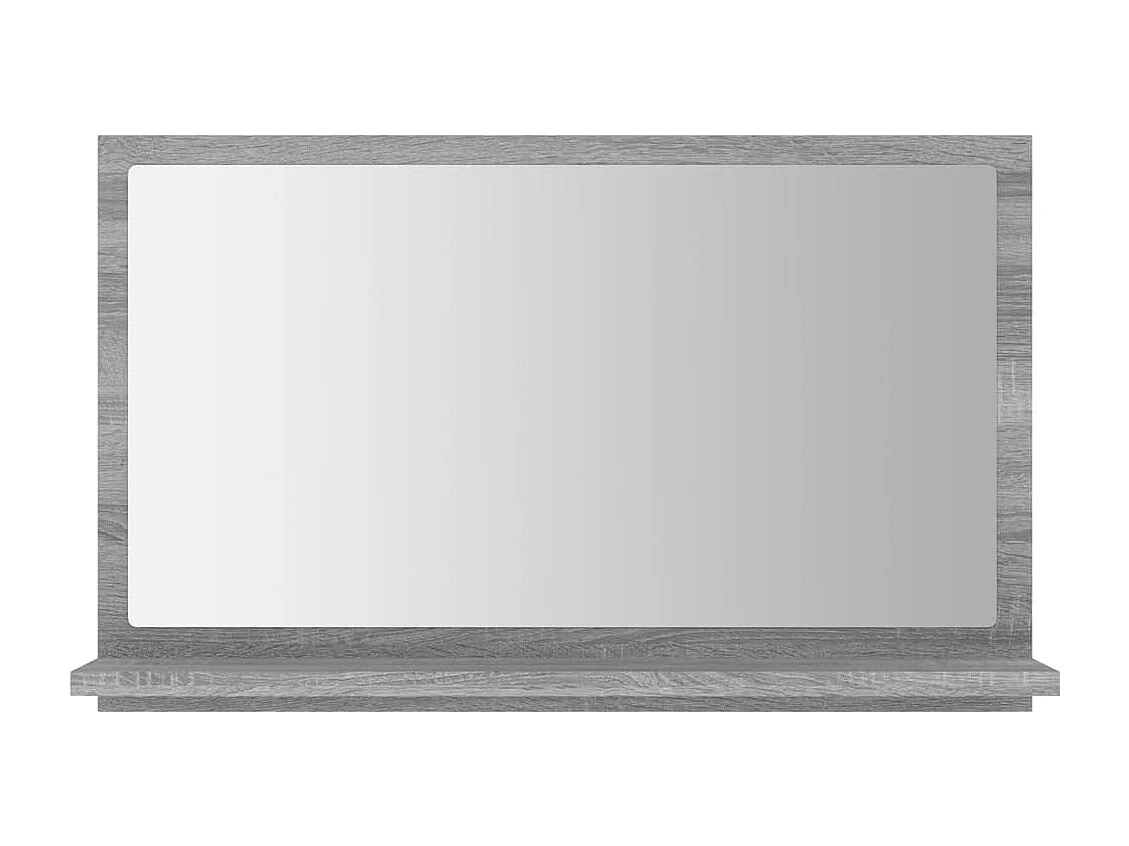 Miroir de bain Sonoma gris 60x10,5x37 cm Bois d'ingénierie