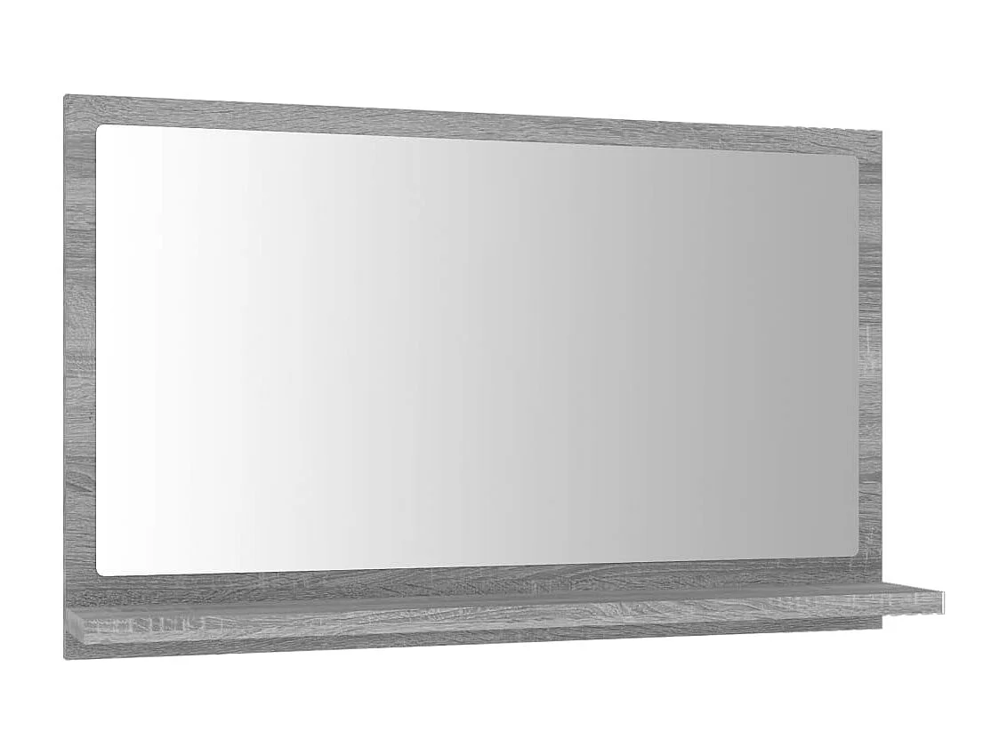 Miroir de bain Sonoma gris 60x10,5x37 cm Bois d'ingénierie