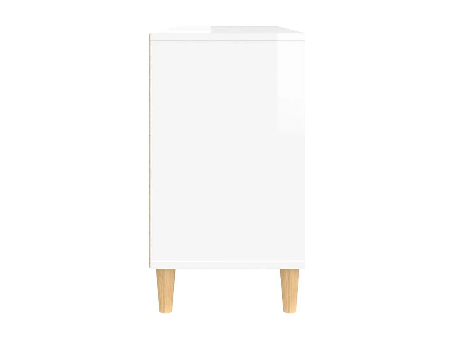 Meuble d'évier blanc brillant 80x33x60 cm bois d'ingénierie