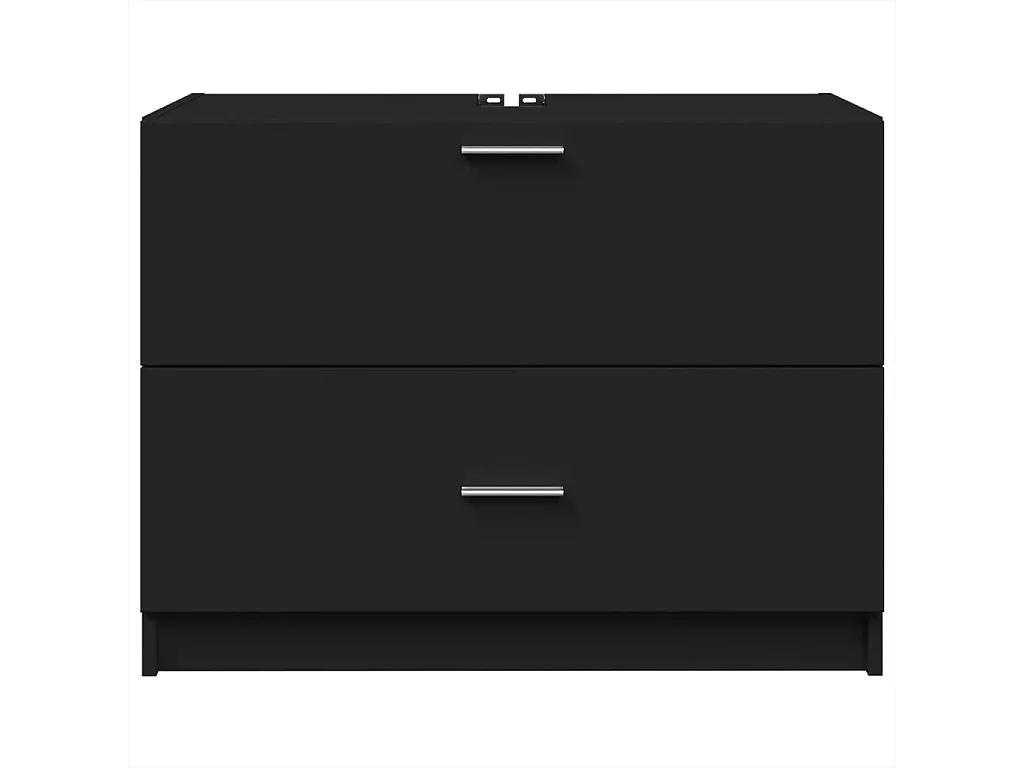 Armoire d'évier noir 78x37x59 cm bois d'ingénierie