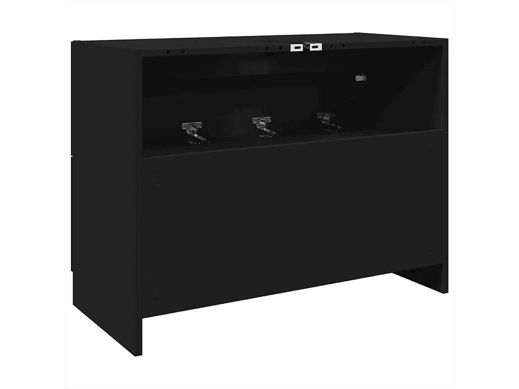 Armoire d'évier noir 78x37x59 cm bois d'ingénierie