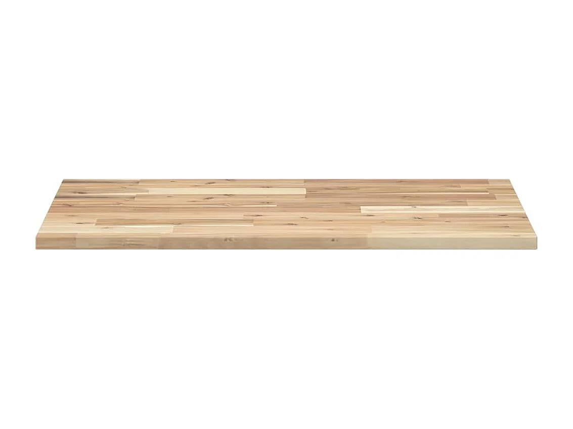Encimera tocador de baño madera acacia sin tratar 100x50x2 cm