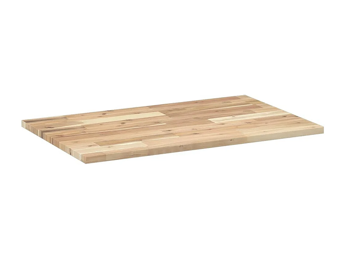 Encimera tocador de baño madera acacia sin tratar 100x50x2 cm