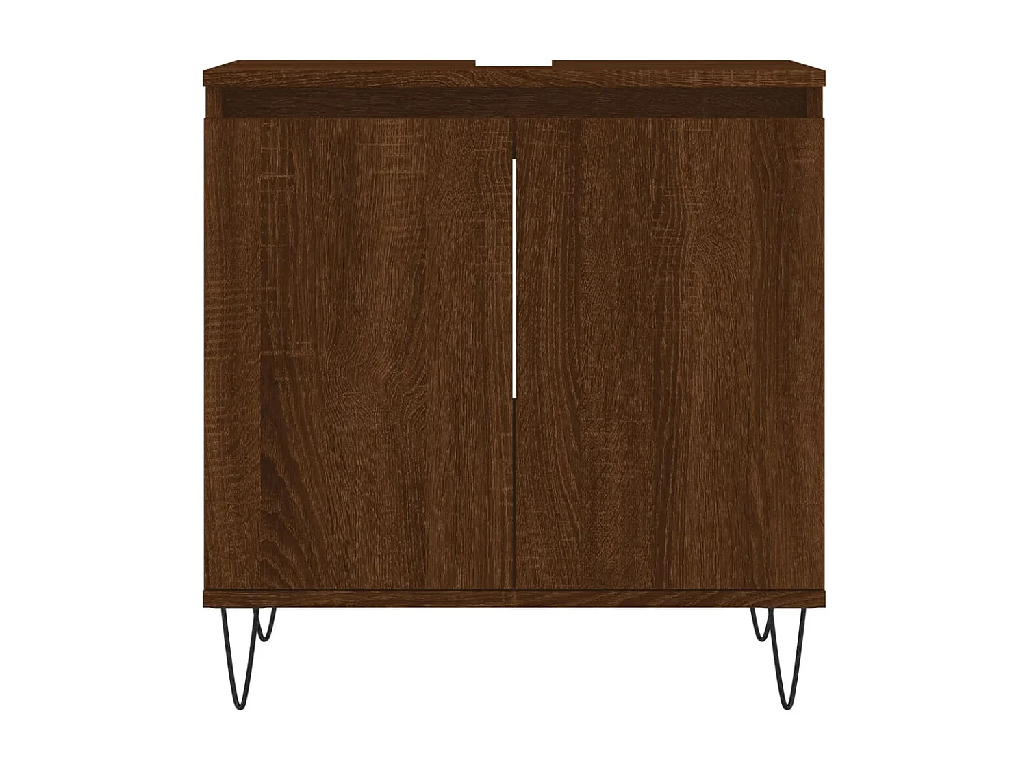 Armadietto Bagno Rovere Marrone 58x33x60cm in Legno Multistrato