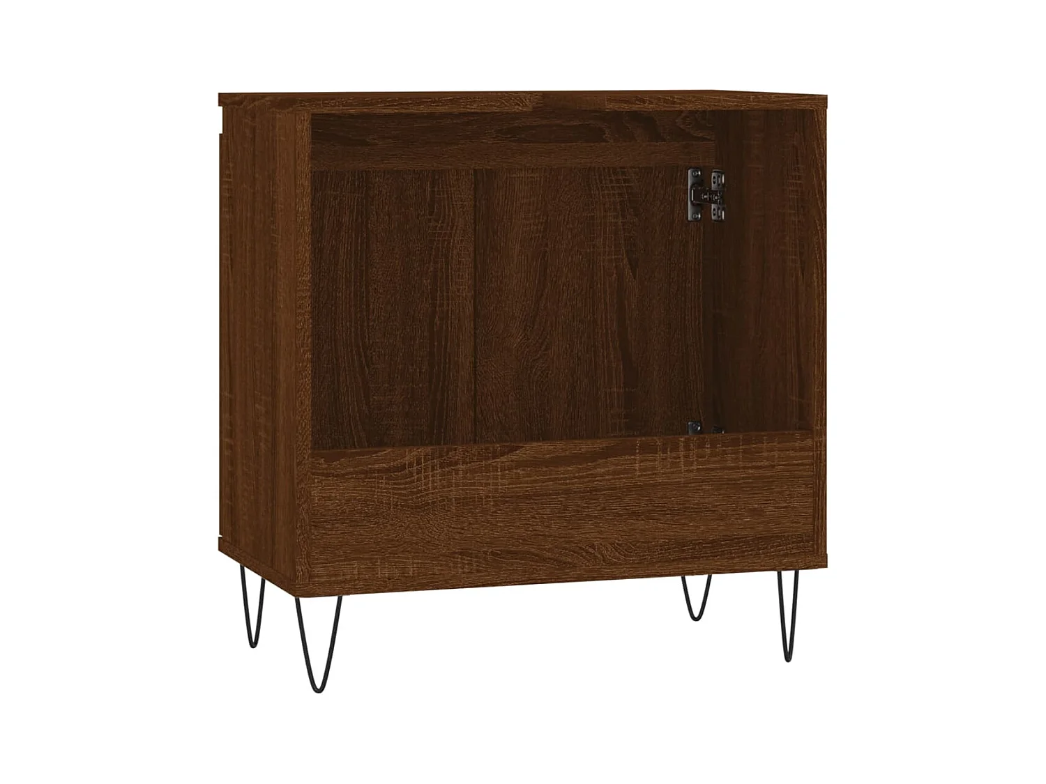 Badkamerkast 58x33x60 cm bewerkt hout bruin eikenkleur