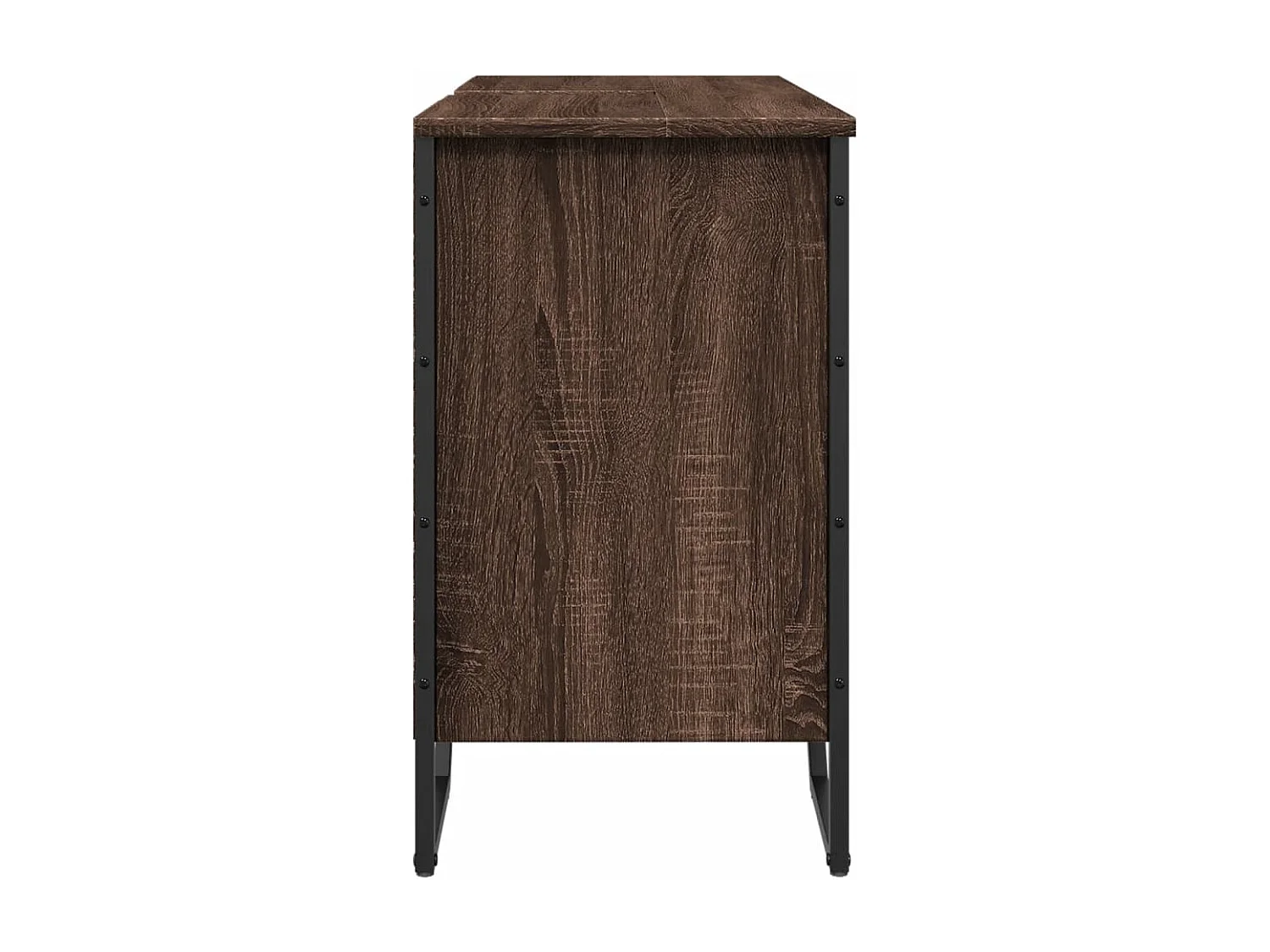 Mobile lavabo da bagno in rovere marrone 91x35x60 cm