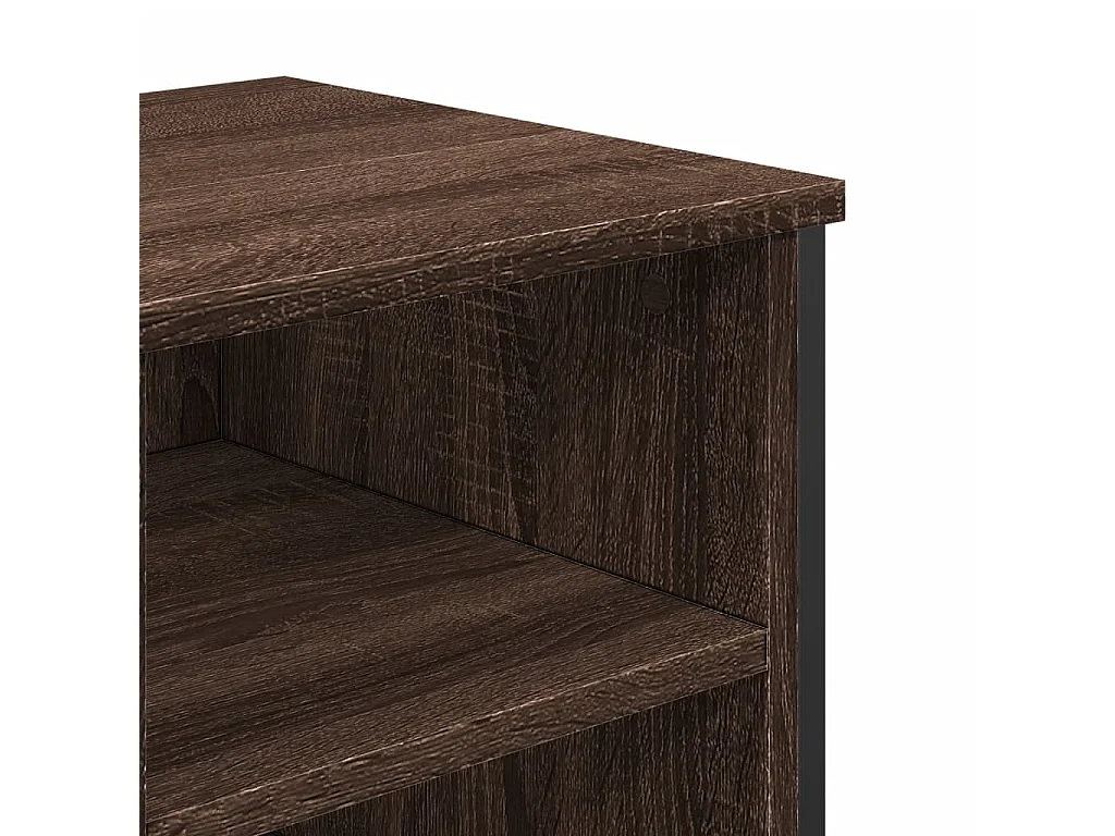 Armoire lavabo de salle de bain chêne marron 91x35x60 cm